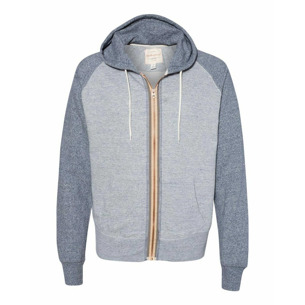 LG Weatherproof Garment Co Vintage Style Full-Zip Light Terry Hooded Sweatshirt